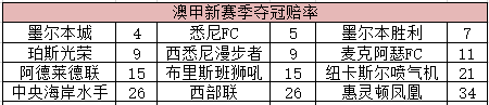 澳超积分榜最新排名（2021-2022赛季澳超球队转会身价与夺冠指数）